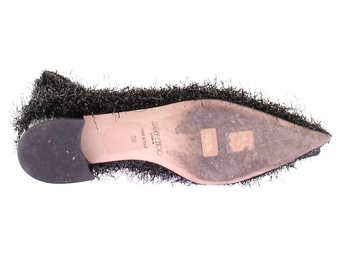 Jimmy Choo Décolleté in tinsel con cristalli Bing 25 Beige - vista 7