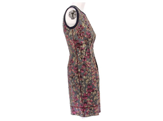 Marc Jacobs Ärmelloses Kleid grau/rosa/gold Blau - Ansicht 3