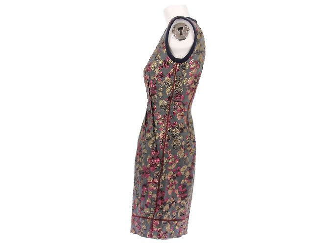 Marc Jacobs Ärmelloses Kleid grau/rosa/gold Blau - Ansicht 4