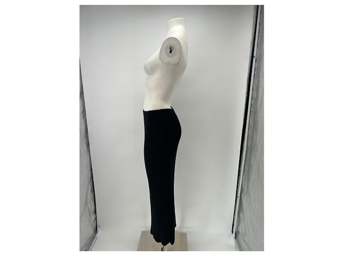 Autre Marque Falda de pana negra de lana Negro - vista 4