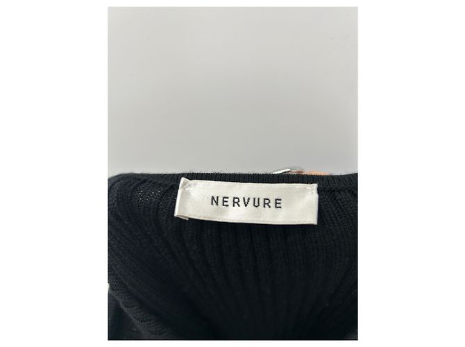 Autre Marque Falda de pana negra de lana Negro - vista 5