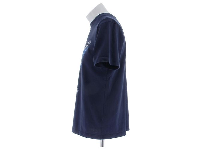 T-shirt Casablanca Logo Blu Cotone Blu Navy - vista 4