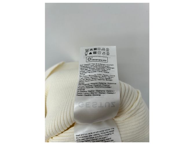 Gestuz Pull cotelé blanc à zip White - view 5