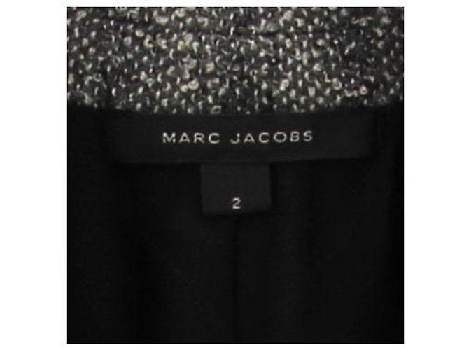 Marc Jacobs Lange graue Tweedjacke aus Wolle - Ansicht 6
