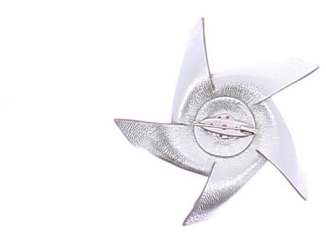 Chanel Bunte Blumenbrosche Silber - Ansicht 2