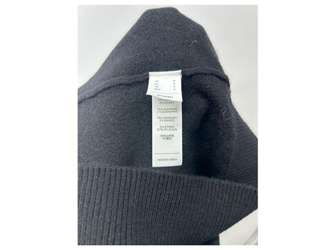 Autre Marque Pullover mit kurzen Ärmeln aus schwarzer Kaschmirwolle - Ansicht 7