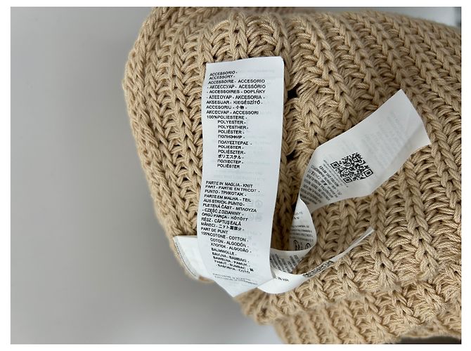 Autre Marque Beige Oversize-Cardigan mit bestickten Blumen - Ansicht 6