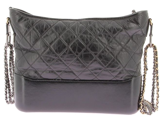 Chanel Schwarze Lederhandtasche "Gabrielle" - Ansicht 2