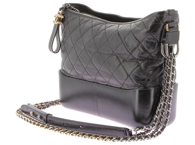 Chanel Schwarze Lederhandtasche "Gabrielle" - Ansicht 3