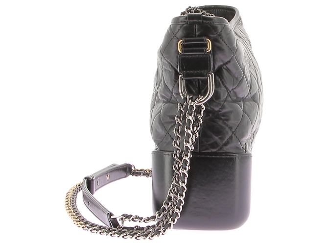 Chanel Schwarze Lederhandtasche "Gabrielle" - Ansicht 4