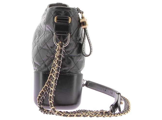 Chanel Schwarze Lederhandtasche "Gabrielle" - Ansicht 5