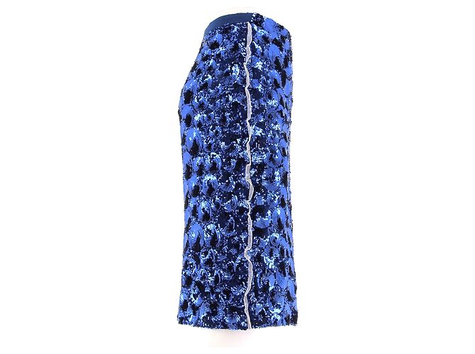Louis Vuitton Blue Sequin Midi Skirt - view 3