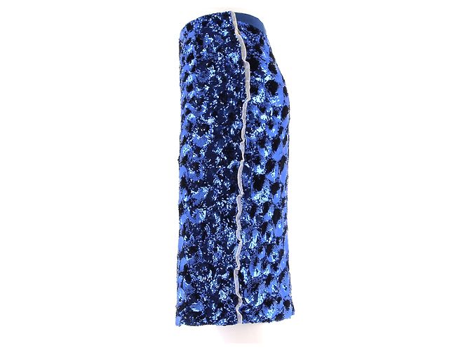 Louis Vuitton Blue Sequin Midi Skirt - view 4