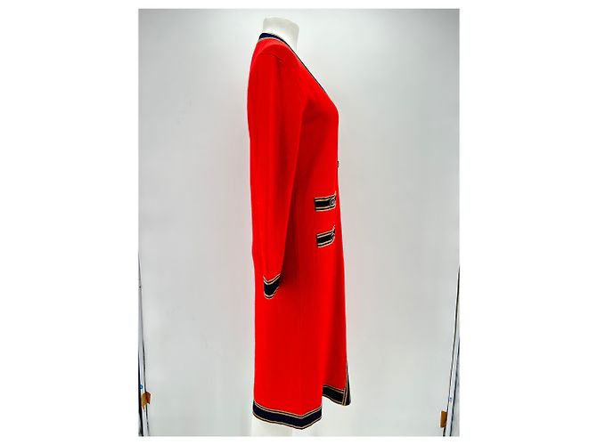 Chanel Langer roter Cashmere-Cardigan - Ansicht 5