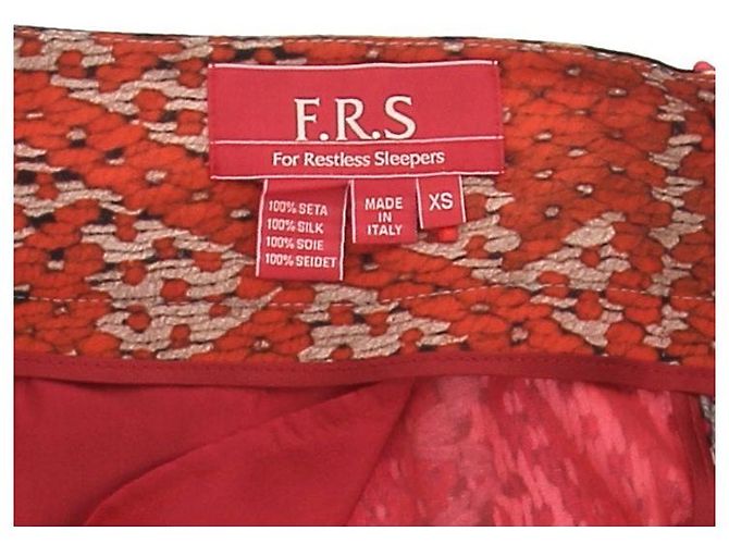 Autre Marque Bunte Seidenhose Pink - Ansicht 5