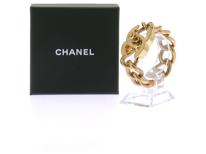 Chanel Bracciale dorato con chiusura CC D'oro - vista 6