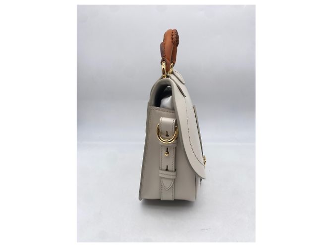 Borsa a mano Maison Martin Margiela in pelle beige - vista 3