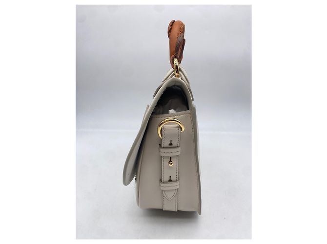Borsa a mano Maison Martin Margiela in pelle beige - vista 4