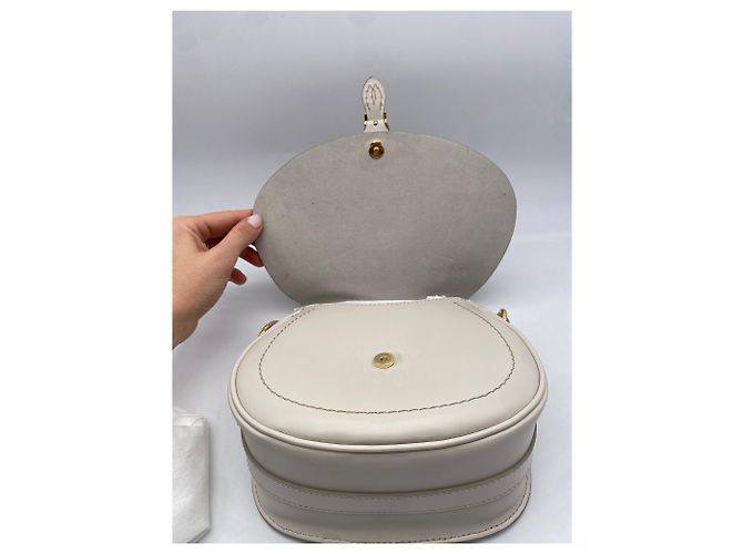 Borsa a mano Maison Martin Margiela in pelle beige - vista 6