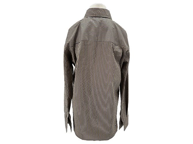 Autre Marque Camicia a righe beige e nera THE FRANKIE SHOP - vista 2