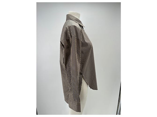 Autre Marque Camicia a righe beige e nera THE FRANKIE SHOP - vista 3