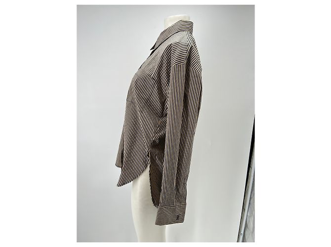 Autre Marque Camicia a righe beige e nera THE FRANKIE SHOP - vista 4