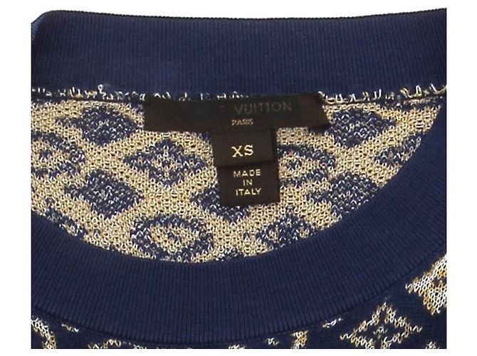 Louis Vuitton Marineblaue monogrammierte Robe - Ansicht 6