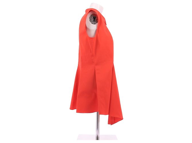 Camisa sin mangas Christian Dior naranja de algodón - vista 3