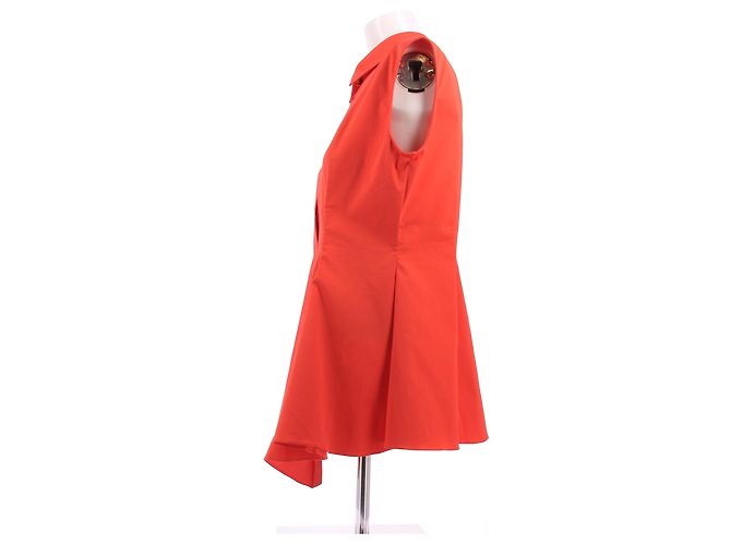 Camisa sin mangas Christian Dior naranja de algodón - vista 4