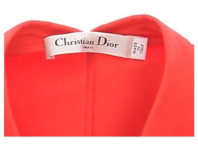 Camisa sin mangas Christian Dior naranja de algodón - vista 6