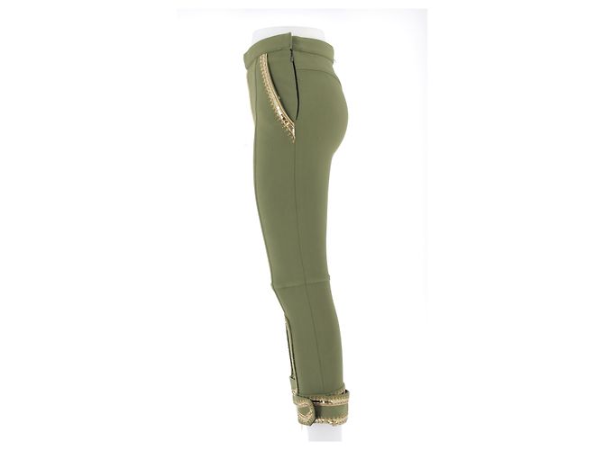 Louis Vuitton Khakihose mit goldenen Details - Ansicht 4