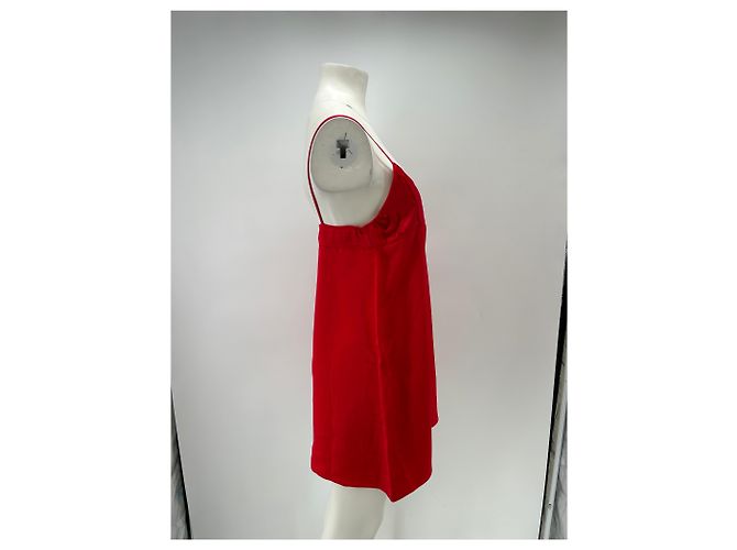 Autre Marque Mini-Satin-Kleid in Rot - Ansicht 3