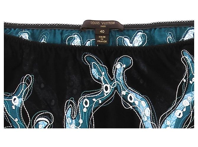Louis Vuitton Seidenrock Schwarz - Ansicht 5