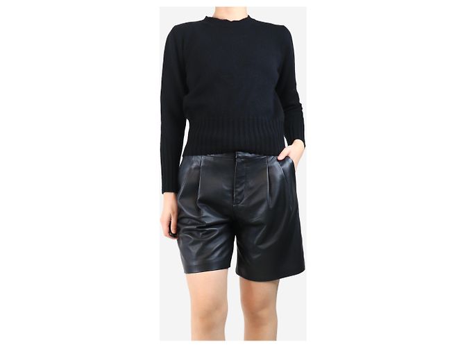 Autre Marque Pull en cachemire noir - taille UK 8 - vue 3