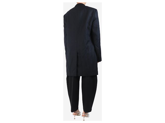 Saint Laurent Schwarzer oversized Wollblazer - Größe UK 12 - Ansicht 2