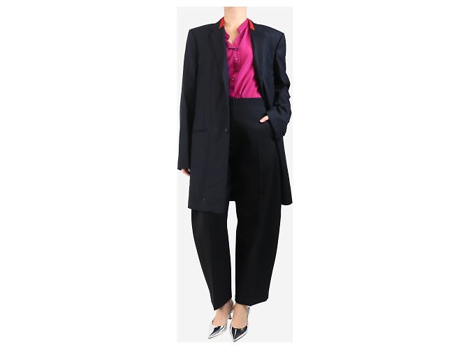 Saint Laurent Schwarzer oversized Wollblazer - Größe UK 12 - Ansicht 3