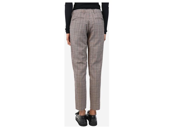 Dries Van Noten Pantalones de cuadros marrones - talla UK 18 Castaño - vista 3
