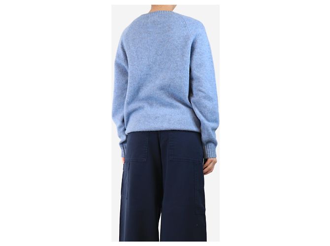 Autre Marque Jersey de lana azul - talla M - vista 2