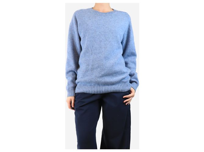 Autre Marque Jersey de lana azul - talla M - vista 3