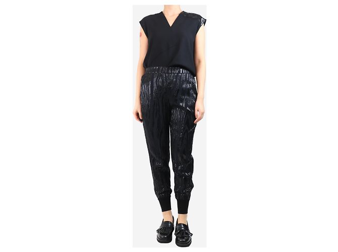 Stella Mc Cartney Schwarze Zebra-Muster-Hose - Größe UK 8 - Ansicht 2