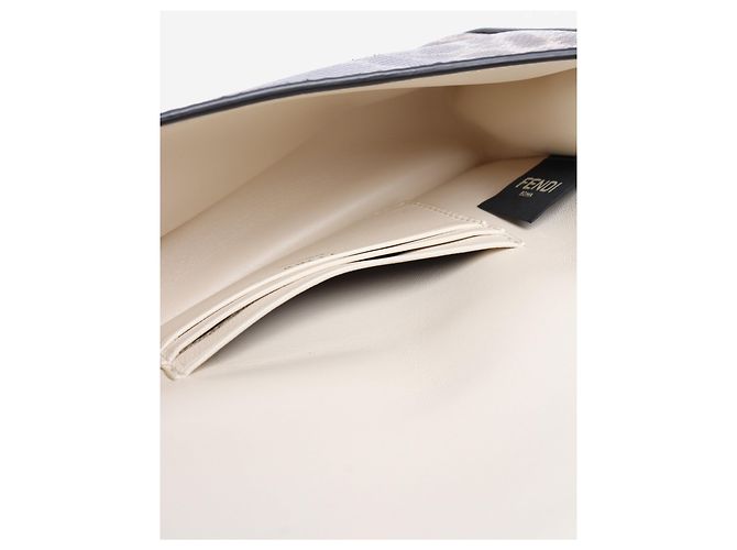 Fendi Mini borsa Baguette in pelle di serpente marrone - vista 6
