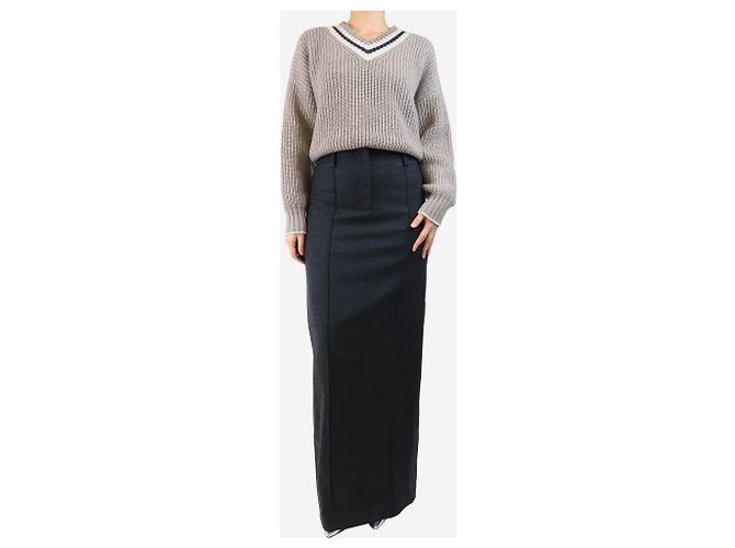 G. Kero Falda larga de lana gris carbón - talla UK 10 - vista 2