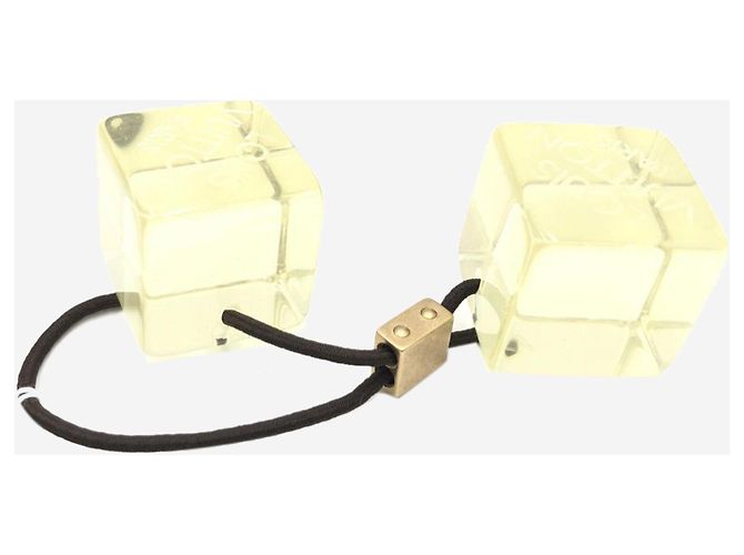 Louis Vuitton Elastico per capelli a cubo giallo - vista 2