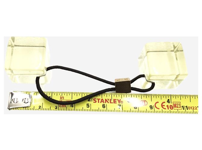 Louis Vuitton Elastico per capelli a cubo giallo - vista 5