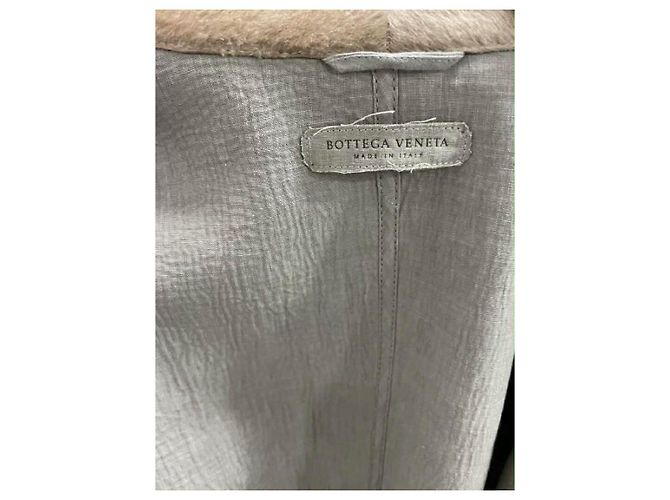 Beige Shearling Short Coat Bottega Veneta - view 4