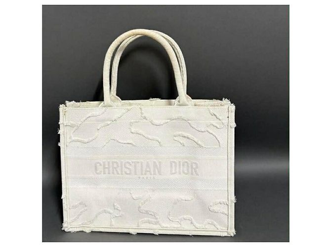 Borsa Dior Book Tote in tela jacquard Bianco - vista 2