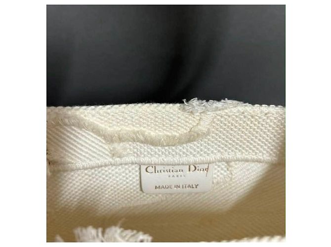 Borsa Dior Book Tote in tela jacquard Bianco - vista 3