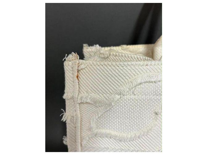 Borsa Dior Book Tote in tela jacquard Bianco - vista 8