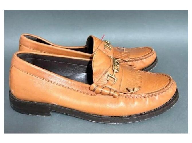 Céline Mocassini in pelle marrone con dettaglio a morsetto - vista 2