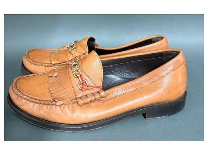 Céline Mocassini in pelle marrone con dettaglio a morsetto - vista 4